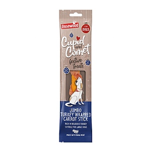 Rosewood Cupid and Comet Festive Treats Jumbo Turkey Wrapped Carrot Stick (70g)
