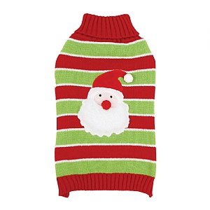 Happy Pet Santa Appliqué Sweater (Small/Medium)
