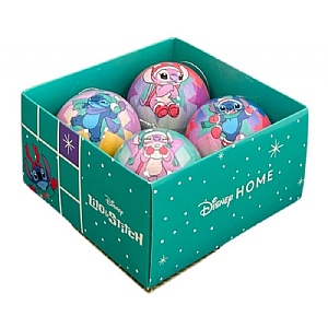 Stitch and Angel Baubles (Set of 4)