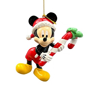 Mickey with Candy Cane Hanging Decoration