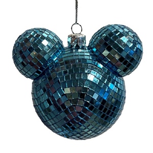 Mickey Mouse Ears Blue Disco Ball Hanging Decoration