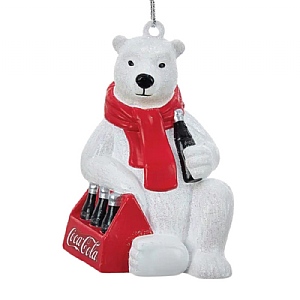 Coca-Cola Polar Bear Hanging Decoration (8.89cm)