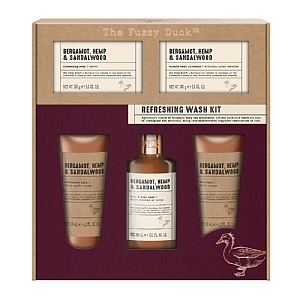 Baylis & Harding The Fuzzy Duck Bergamot, Hemp & Sandalwood Men's Refreshing Wash Kit Gift Set