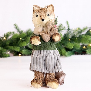 Mrs Fox Standing Decoration (30cm)