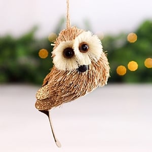 Hanging Wicker Owl (7cm)