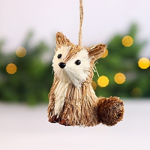 Hanging Wicker Fox (9cm)