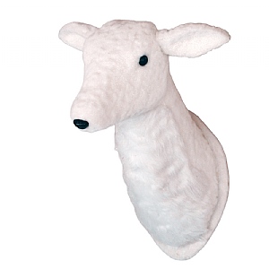 Deer Head With Wall Mount Hook - White (112cm)