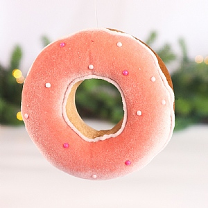 Hanging Doughnut Decoration - Pink (6cm)