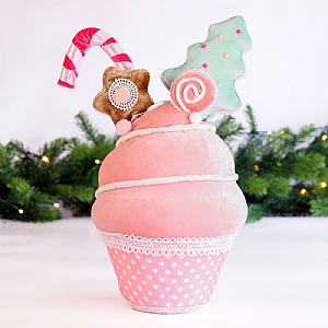 Felt Candy Cane Cake Pink (39cm)