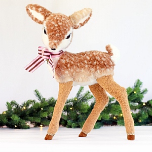 Standing Fawn With Bow (63cm)