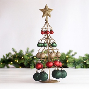 Mini Bauble Tree - Red/Gold/Green