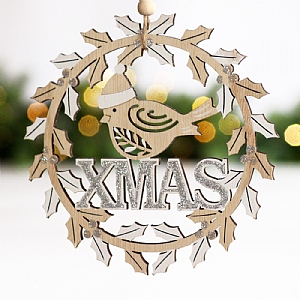 Wooden XMAS Hanging Tree Decoration