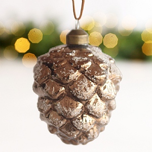 Pinecone Hanging Tree Decoration (10cm) - Bronze