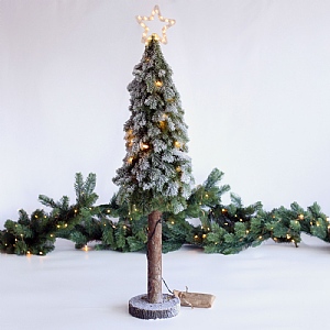 Battery Operated LED Christmas Tree with Star Top (80cm)