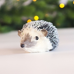 Black Hedgehog Decoration (7cm)