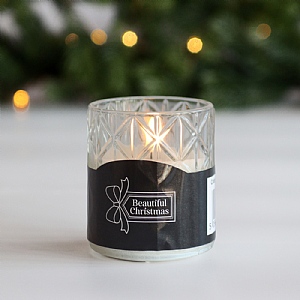 Cut-Glass LED Candle - Star (8.5x8.5x10cm)