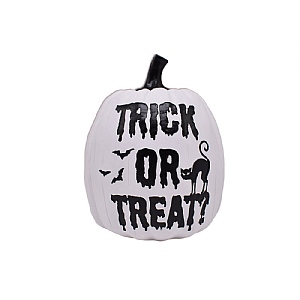 Trick or Treat Pumpkin Decoration (17cm)