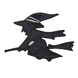 Witch on Broom Window Sticker