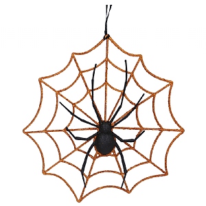 Gisela Graham Spider on Glitter Web Hanging Decoration