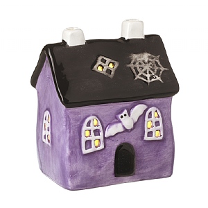 Purple House Tealight Holder (10cm)