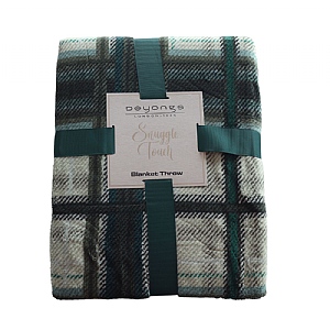 Deyongs Snuggle Touch Throw Checkered – Green (140x180cm)