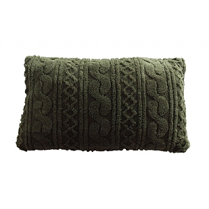 Deyongs Cable Knit Cushion – Green