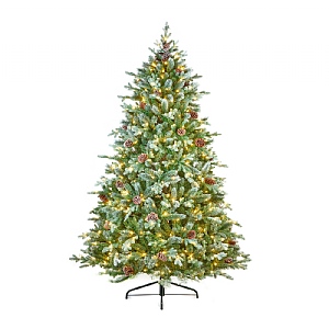 6.5ft Pre-Lit Frosty Dorchester Pine Artificial Christmas Tree
