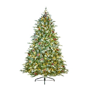 7.5ft Pre-Lit Frosty Dorchester Pine Artificial Christmas Tree