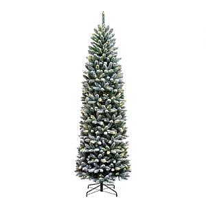 6.5ft Pre-Lit Snowy Kingswood Fir Artificial Christmas Tree