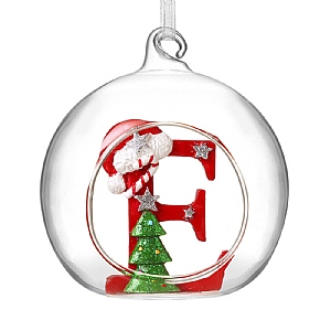 Glass Bauble - E (8cm)