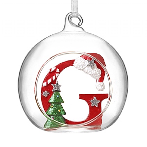 Glass Bauble - G (8cm)