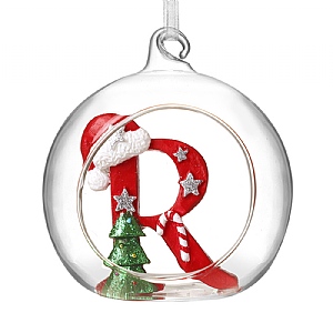 Glass Bauble - R (8cm)