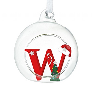 Glass Bauble - W (8cm)