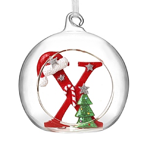 Glass Bauble - X (8cm)