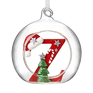 Glass Bauble - Z (8cm)