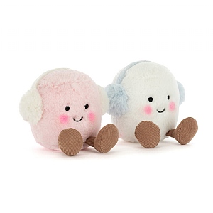 Jellycat Amuse Toastie Pink & Wht Mallows (9cm x 16cm x 6cm)