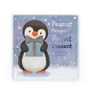 Jellycat Peanut Penguin's Perfect Present Book (25cm x 25cm)