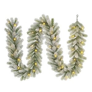 Frosted Premium Pre-lit Nagoya Garland