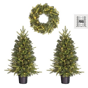 Pre-lit Grimshaw Front Door Set