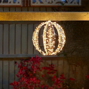 Three Kings GoldTwist Globe 300 Warm White LEDs - Low Voltage (30cm)