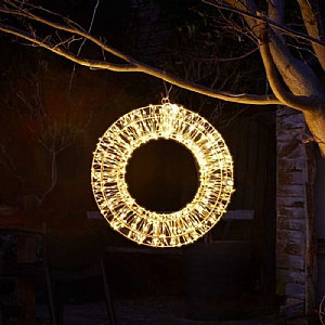 Three Kings Galaxy Wreath 960 Warm White LEDs - Low Voltage (40cm)