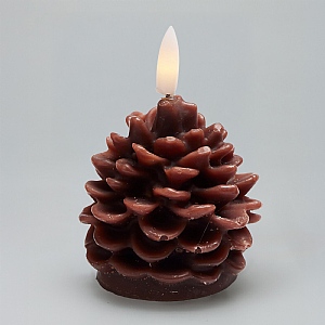 LED Pine Cone Candle (Small)