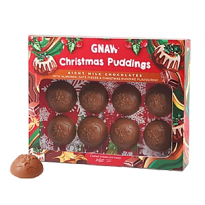 GNAW Christmas Pudding Gift Set 8 Milk Chocolates (112g)