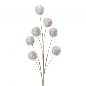Metallic Snowball Spray - White (8cm)
