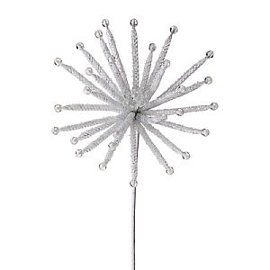 Glitter Starburst Crystal Stem - White (56cm)