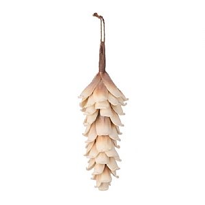 Foam Pinecone Hanging Decoration - Cream (46cm)