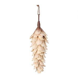 Foam Pinecone Hanging Decoration - Cream (53cm)