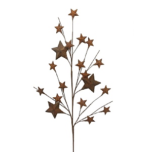 Metal Star Spray - Rust (72cm)