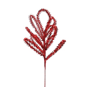 Tinsel Loop Spray - Red (46cm)