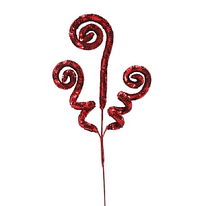 Sequin Swirl Spray - Red (56cm)